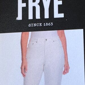 Frye Crisp White Jeans size 16/34 cropped denim uncuffled inseam 29” stylish